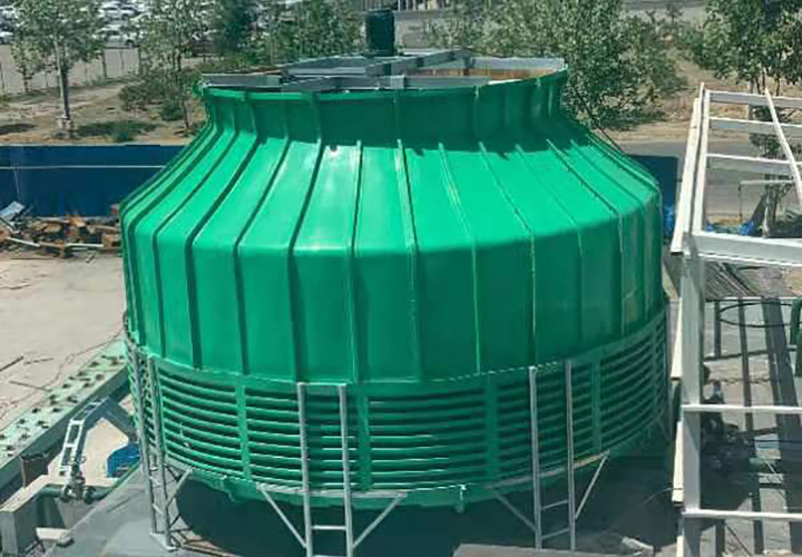 圆形逆流塔-河北某模具厂500吨冷却塔安装调试